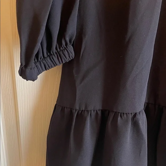 NWT J. Crew Factory Black Long-Sleeve Dress - Picture 4 of 4